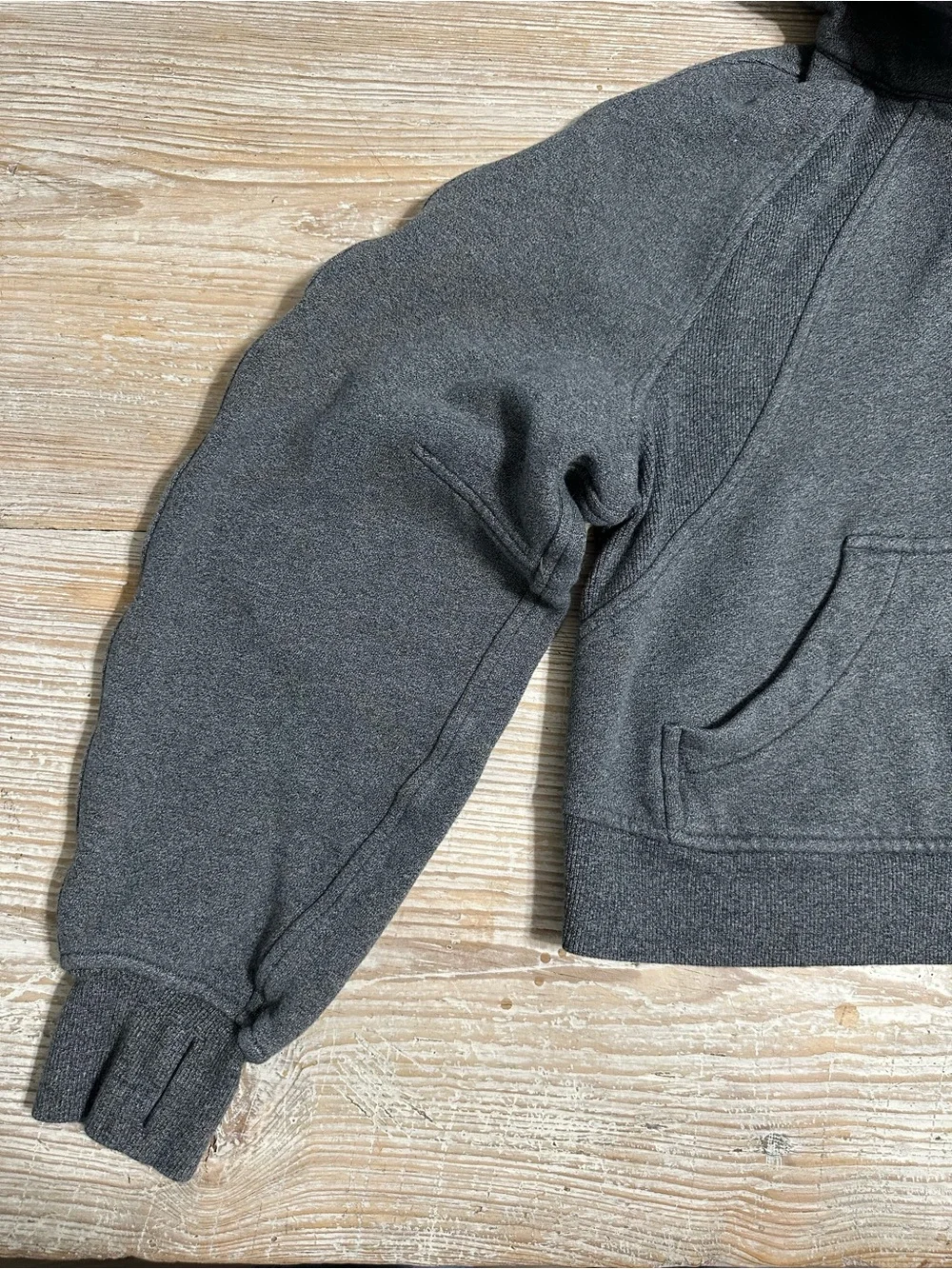 lululemon athletica scuba half-zip hoodie charcoal gray XS/S